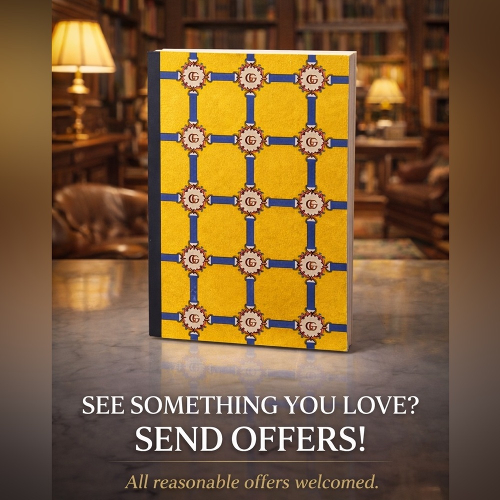 GUCCI GG Yellow and Blue Patterned Notebook RARE Find! LIMITED EDITION - Picture 16 of 16